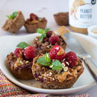 Erdnussbutter-Hafer-Muffins ohne Mehl Erdnussbutter-Hafer-Muffins ohne Mehl