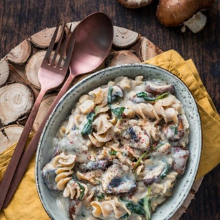 Vegane One Pot Pasta mit Spinat Vegane One Pot Pasta mit Spinat