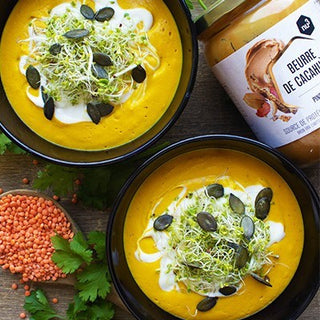 Möhren-Linsensuppe mit Kurkuma Möhren-Linsensuppe mit Kurkuma