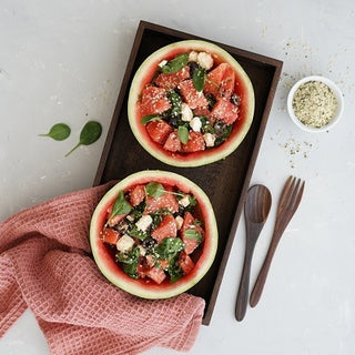 Melonensalat mit Feta und Minze Melonensalat mit Feta und Minze