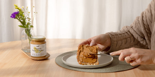 Erdnussbutterbrot zum Frühstück