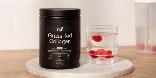 nu3 Grass-fed Collagen im Wasser gut löslich