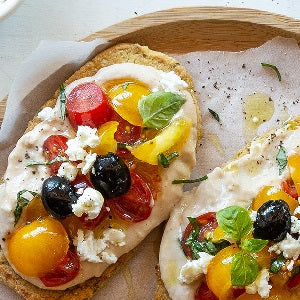 Falafel-Bruschetta mit Tomaten
