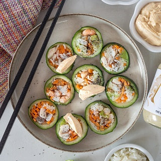 Sushi-Rollen aus Gurke