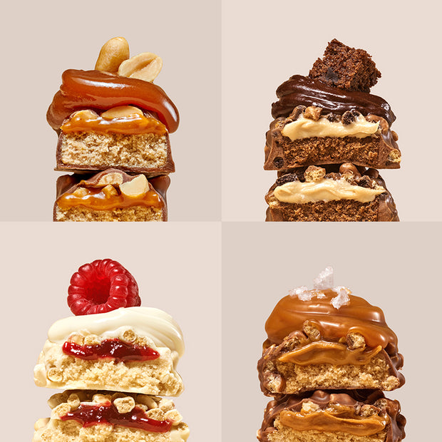 Protein Bar mit Protein Cream Topping