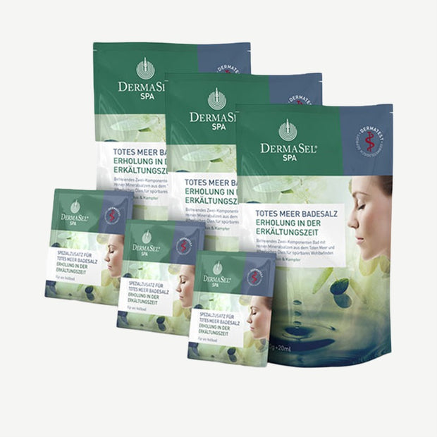 DermaSel Totes Meer Badesalz Erholung in der Erkältungszeit