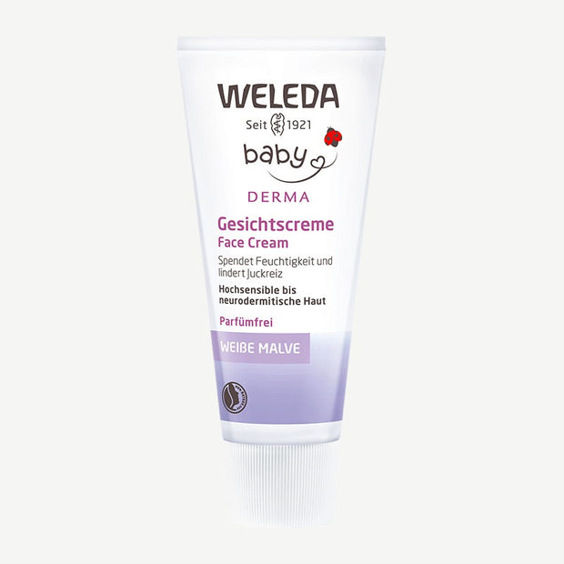 Weleda Baby Derma Gesichtscreme, Weiße Malve