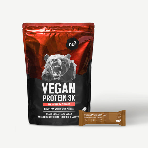 nu3 Vegan Protein 3K Pulver + Vegan Protein 3K Bar