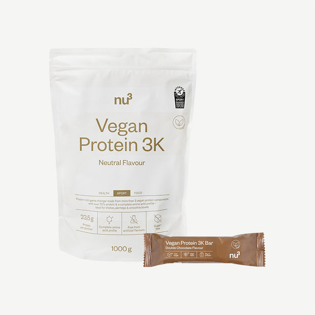 nu3 Vegan Protein 3K Pulver + Vegan Protein 3K Bar