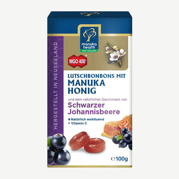Manuka Health Manuka-Honig Bonbons, schwarze Johannisbeere