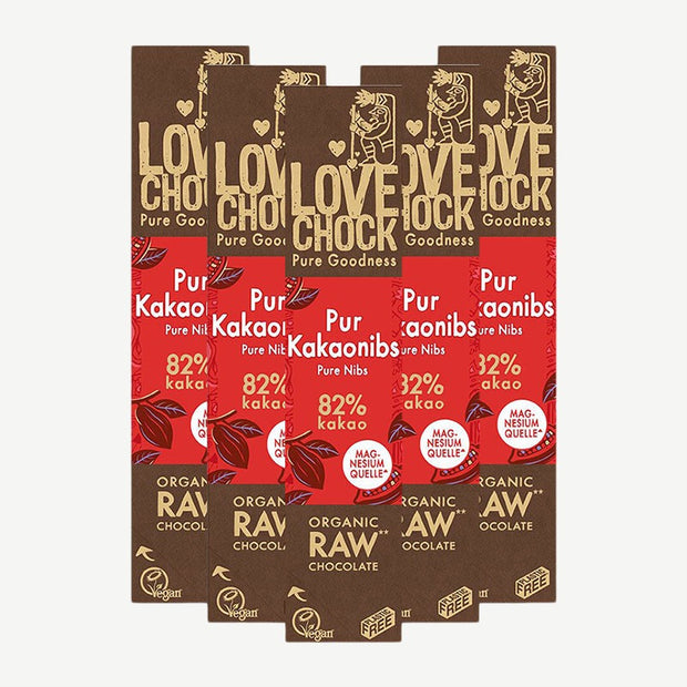 Lovechock rohe Bio-Schokolade Bars